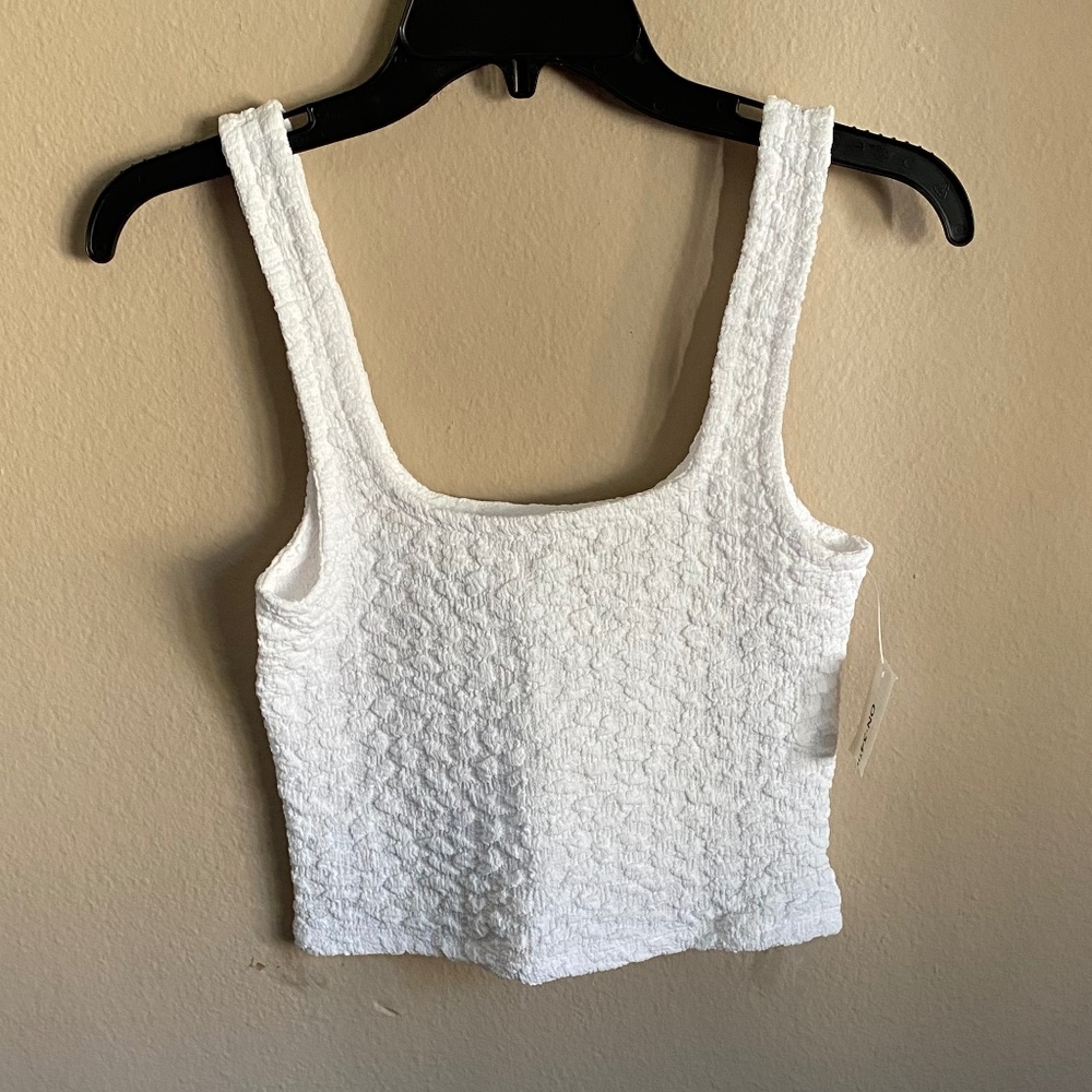 On 34th White Crop Top XS